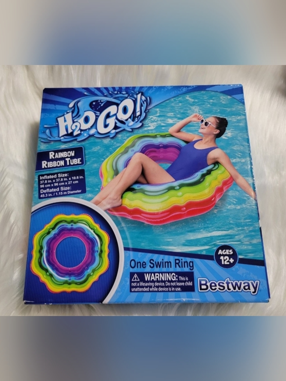 H20 GO Rainbow Ribbon Tube/Swim Ring